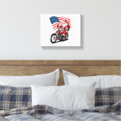 Patriotic Uncle Sam Motorcycle Leinwanddruck (Insitu (Schlafzimmer))