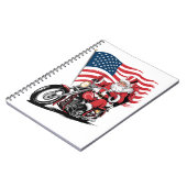 Patriotic Uncle Sam Motorcycle Notizblock (Linke Seite)