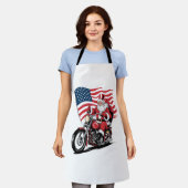 Patriotic Uncle Sam Motorcycle Schürze (Getragen)