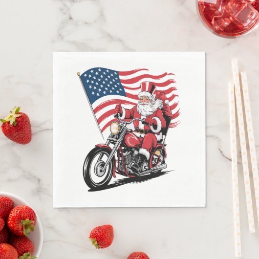 Patriotic Uncle Sam Motorcycle Serviette (Beispiel)
