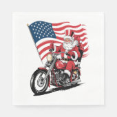 Patriotic Uncle Sam Motorcycle Serviette (Vorderseite)