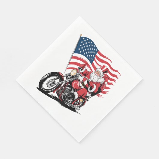 Patriotic Uncle Sam Motorcycle Serviette (Ecke)