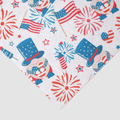 Patriotic Uncle Sam Musterpapier Seidenpapier (Detail)