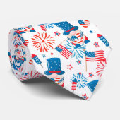 Patriotic Uncle Sam pattern Krawatte (Gerollt)