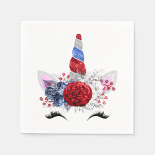 Patriotic Unicorn Napkins Serviette