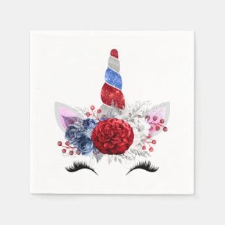 Patriotic Unicorn Napkins Serviette