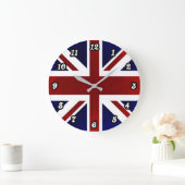 Patriotic, Union Jack, Großbritannien, Flagge Große Wanduhr (Zuhause)