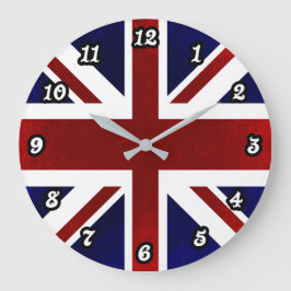 Patriotic, Union Jack, Großbritannien, Flagge Große Wanduhr