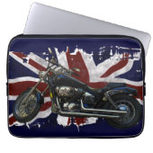 Patriotic Union Jack UK Gewerkschaft Flag & Motorr Laptopschutzhülle (Vorderseite)