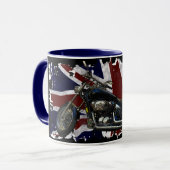 Patriotic Union Jack, UK Gewerkschaft Flag, Motorr Tasse (Vorderseite Links)