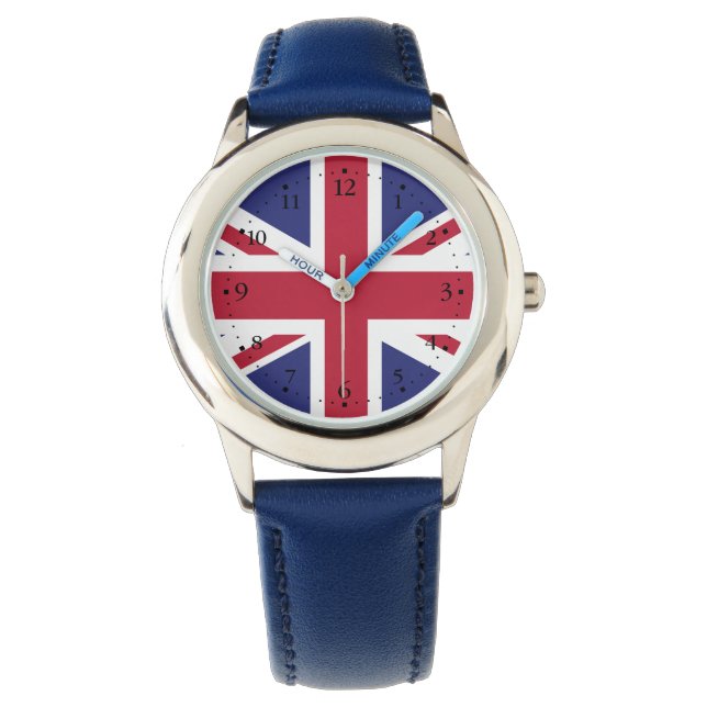 Patriotic United Kingdom Flag Armbanduhr (Vorderseite)