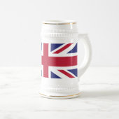 Patriotic United Kingdom Flag Bierglas (VorderseiteRechts)
