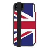 Patriotic United Kingdom Flag Incipio iPhone Geldbeutel-Hülle (Folio Rückseite)