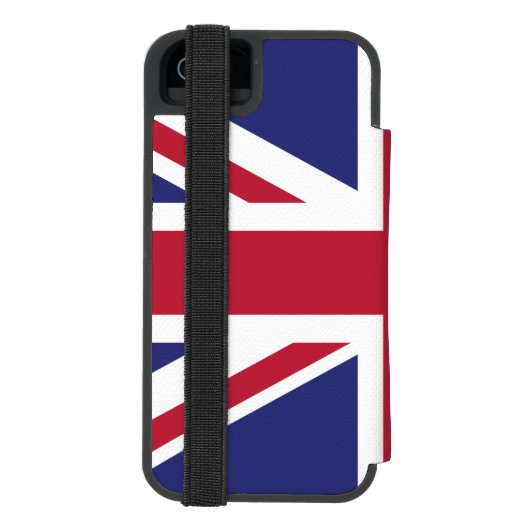 Patriotic United Kingdom Flag Incipio iPhone Geldbeutel-Hülle (Folio Rückseite)