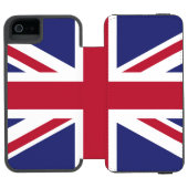 Patriotic United Kingdom Flag Incipio iPhone Geldbeutel-Hülle (Folio Geöffnet)