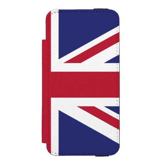 Patriotic United Kingdom Flag Incipio iPhone Geldbeutel-Hülle (Folio Vorderseite)
