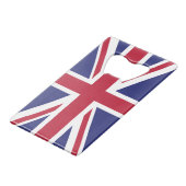 Patriotic United Kingdom Flag Kreditkartenflaschenöffner (Vorderseite Schrägansicht)