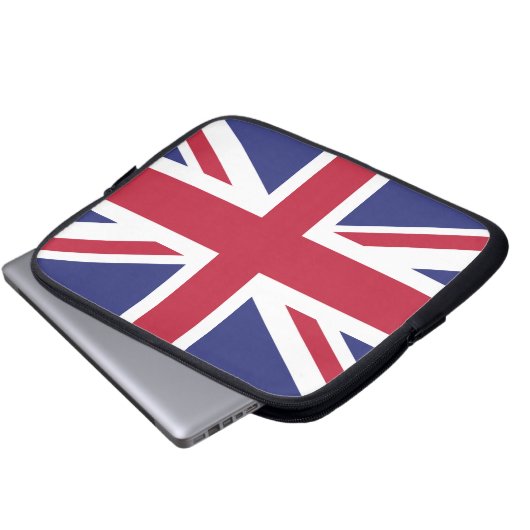 Patriotic United Kingdom Flag Laptopschutzhülle (Vorne Knopf)