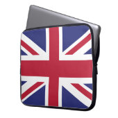 Patriotic United Kingdom Flag Laptopschutzhülle (Vorderseite Links)