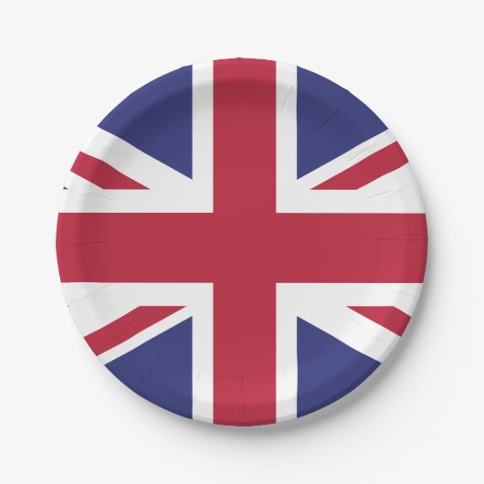 Patriotic United Kingdom Flag Pappteller (Vorderseite)