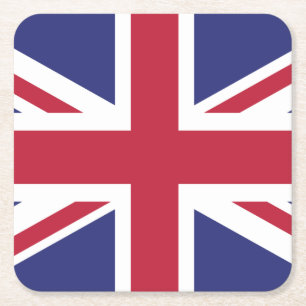 Patriotic United Kingdom Flag Rechteckiger Pappuntersetzer