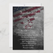 Patriotic United Staaten American Flag Wedding Einladung (Rückseite)