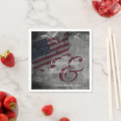 Patriotic United Staaten American Flag Wedding Serviette (Beispiel)