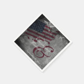 Patriotic United Staaten American Flag Wedding Serviette (Ecke)
