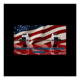 Patriotic United Staaten Chrome Barbell Set Poster