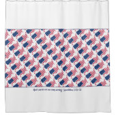Patriotic US AMERICAN FLAG Individualisierte Schri Duschvorhang (Vorderseite)