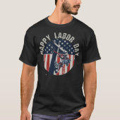 Patriotic US-amerikanische Flagge Lineman Worker-K T-Shirt (Vorderseite)