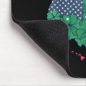 Patriotic Us Clover Map - Kleeblatt Proud American Mousepad (Ecke)