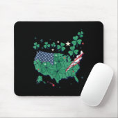 Patriotic Us Clover Map - Kleeblatt Proud American Mousepad (Mit Mouse)