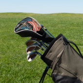 Patriotic US Flag And Eagle Golf Headcover (In SItu)