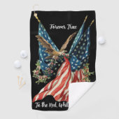 Patriotic US Flag And Eagle Golfhandtuch (Insitu)