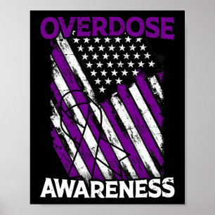 Patriotic Us Flag Arzneimittel Überdosierung Opioi Poster