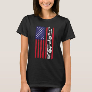 Patriotic US Flag Carpenter Woodworker Carpenter T-Shirt