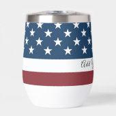 Patriotic US Flag Custom Text Name (Vorderseite)