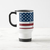 Patriotic US Flag Custom Text Name Reisebecher (Links)