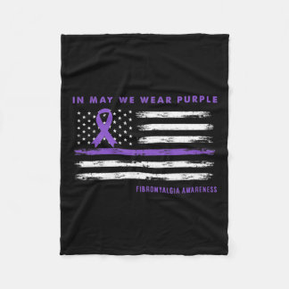 Patriotic Us Flag Fibromyalgie Sensibilisierung Fi Fleecedecke