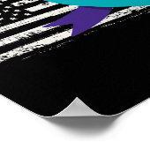 Patriotic US Flag Support Suizid Prevention Aware Poster (Ecke)