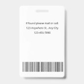 PATRIOTIC US-Flag Template Mitarbeiter Foto ID Ausweis (Back)