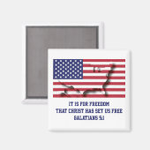 Patriotic USA 4. Juli Magnet (Vorderseite/Rückseite)