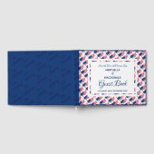 Patriotic USA AMERICA MAP Custom Scripture Wedding Gästebuch (Voll)