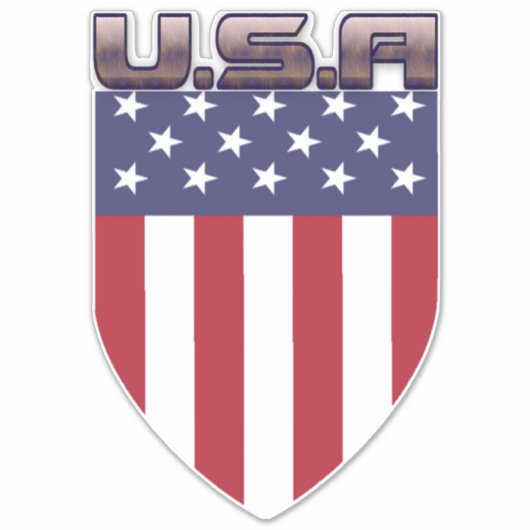 Patriotic USA American Flag Aufkleber (Vorderseite)