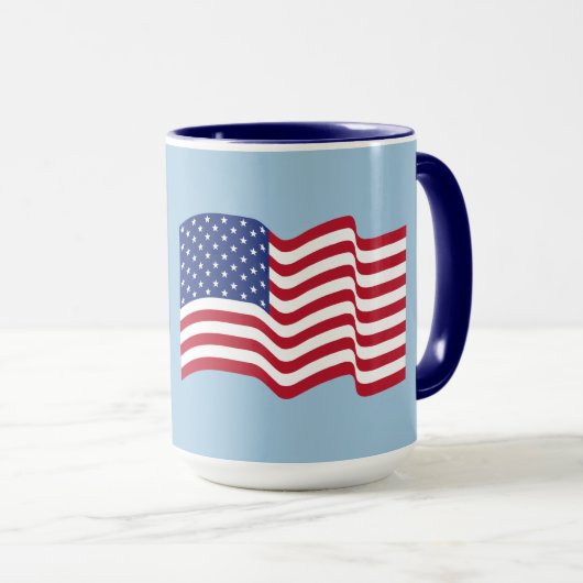 Patriotic USA American Flag Coffee Tasse Gift (VorderseiteRechts)