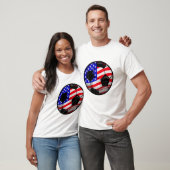 Patriotic USA American Flag Fußball 4th July Fam T-Shirt (Unisex)