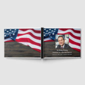 Patriotic USA American Flag Memorial Funeral Gästebuch (Voll)