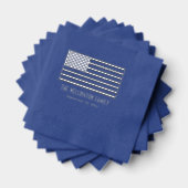 Patriotic USA American Flag Name Date Servietten Mit Folie (Insitu (Gestapelt))