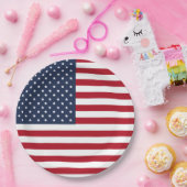 Patriotic USA American Flag Pappteller (Party)